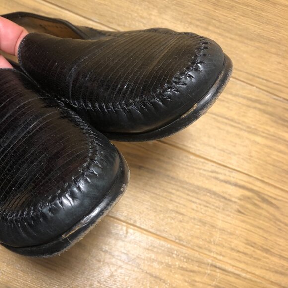 Sandro Moscolini men black loafers, Lizard leather, 13 main image 14